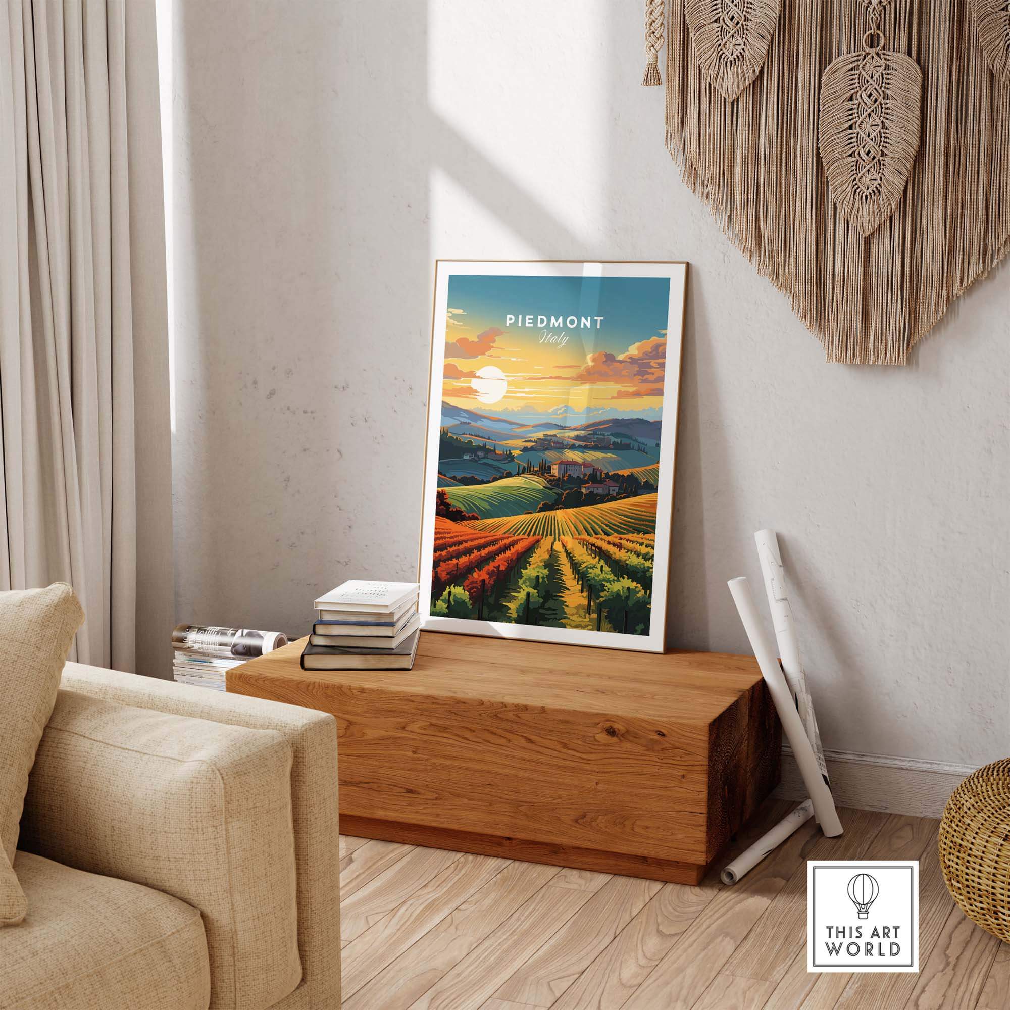 Piedmont Print Italy