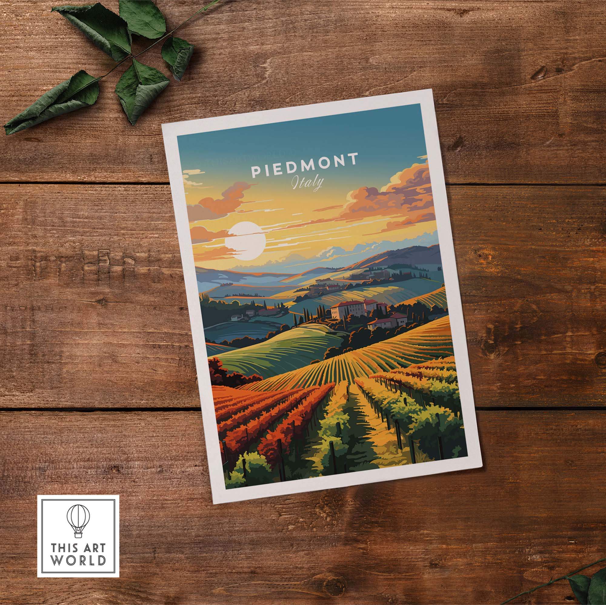 Piedmont Print Italy