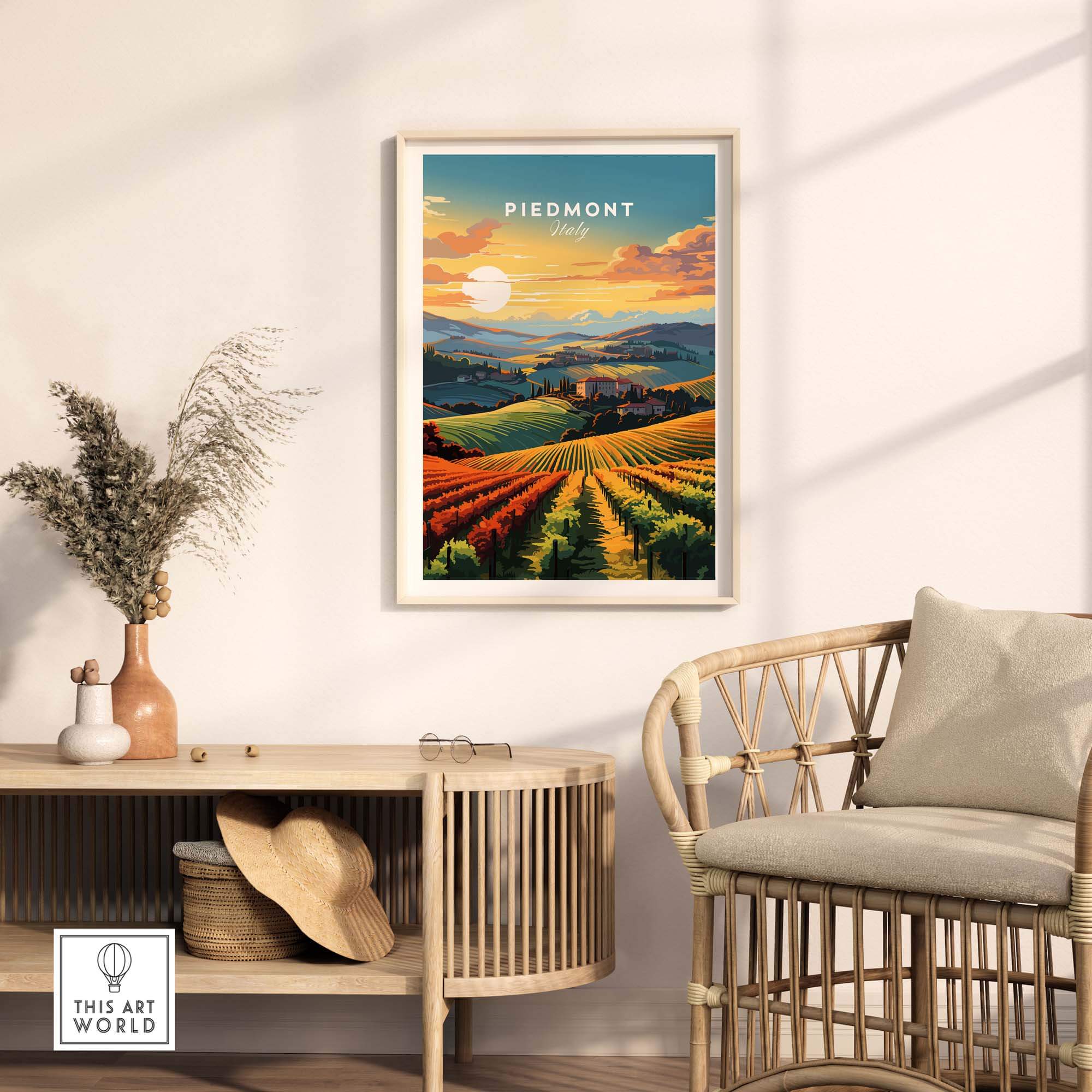 Piedmont Print Italy