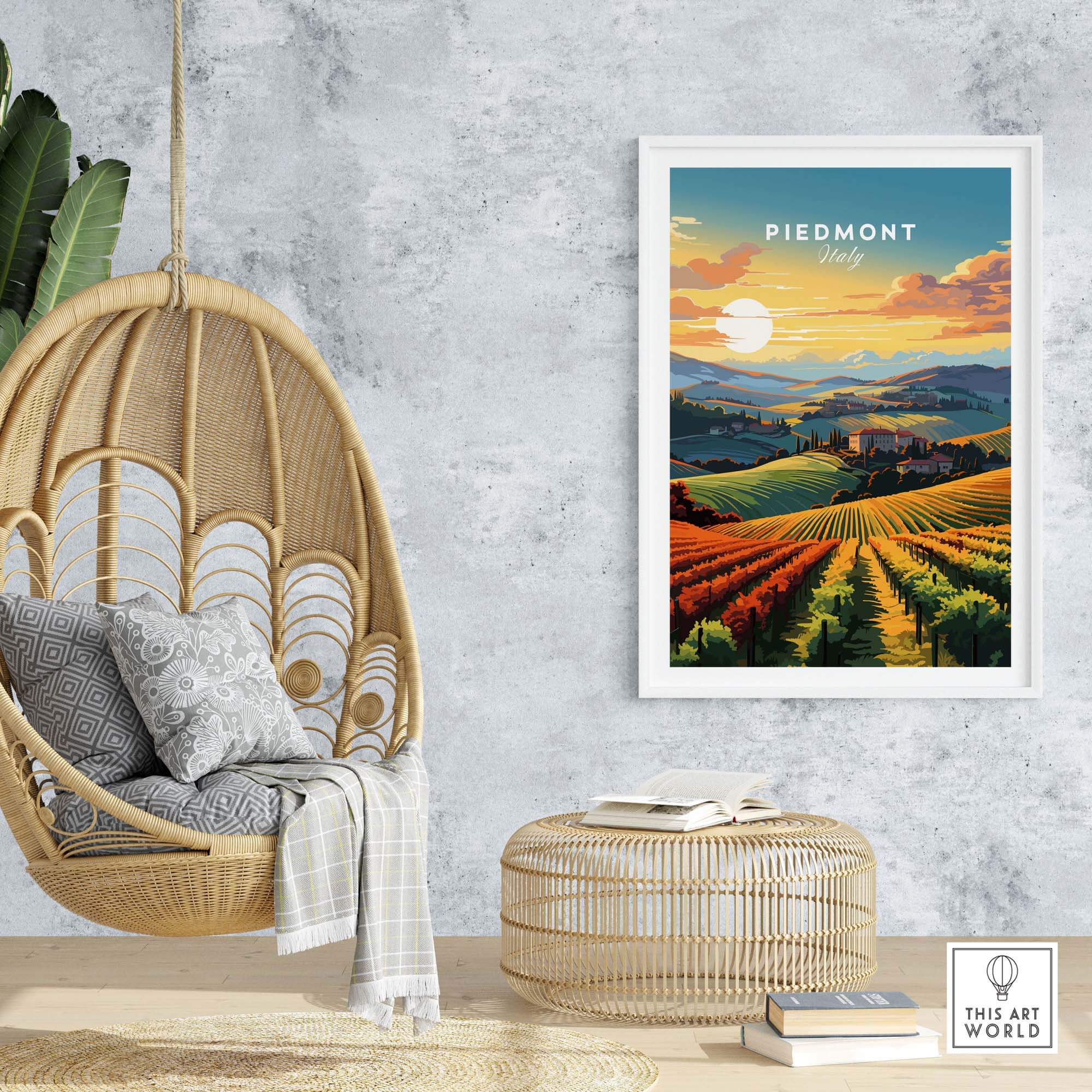 Piedmont Print Italy