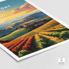 Piedmont Print Italy