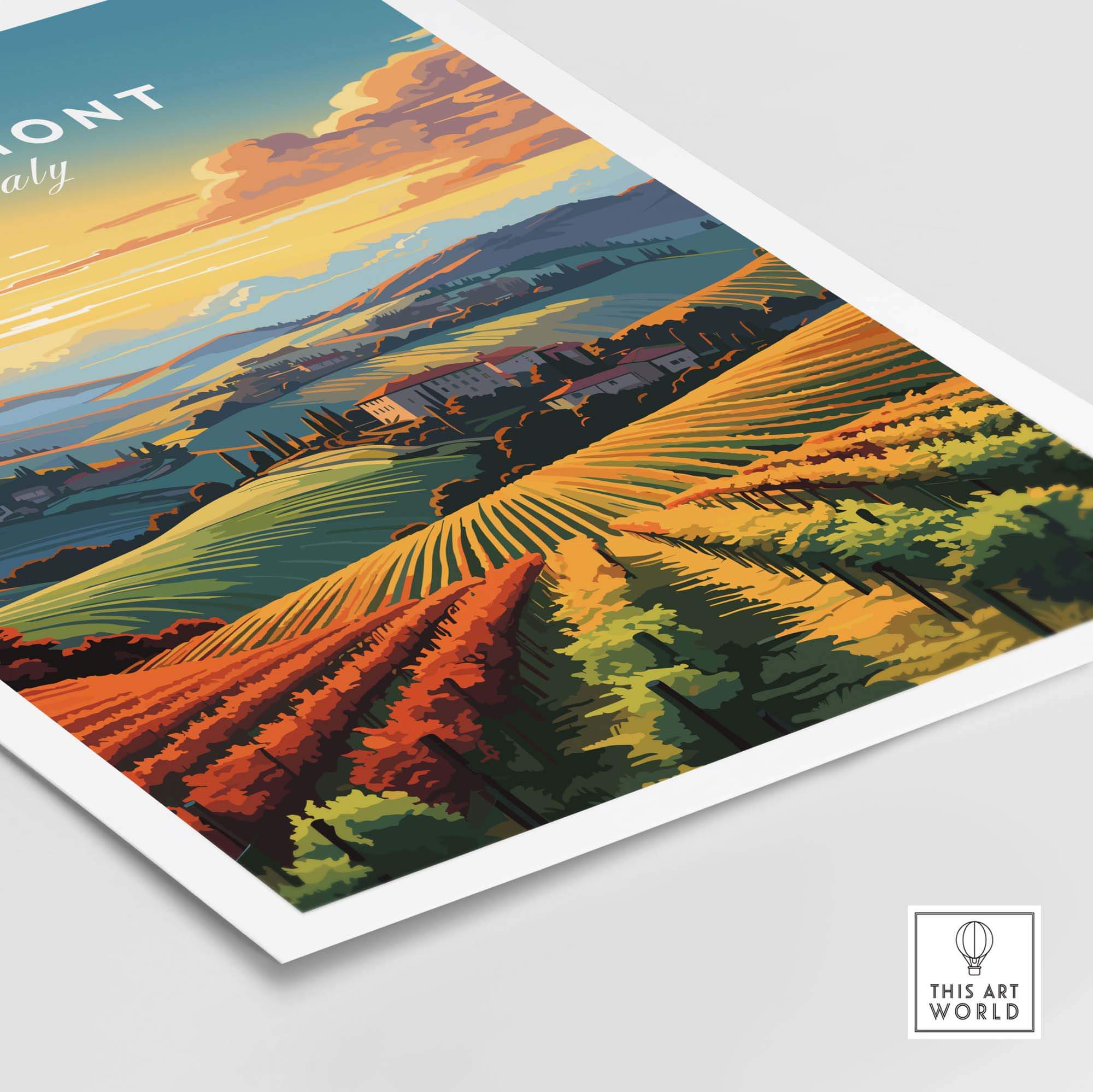 Piedmont Print Italy