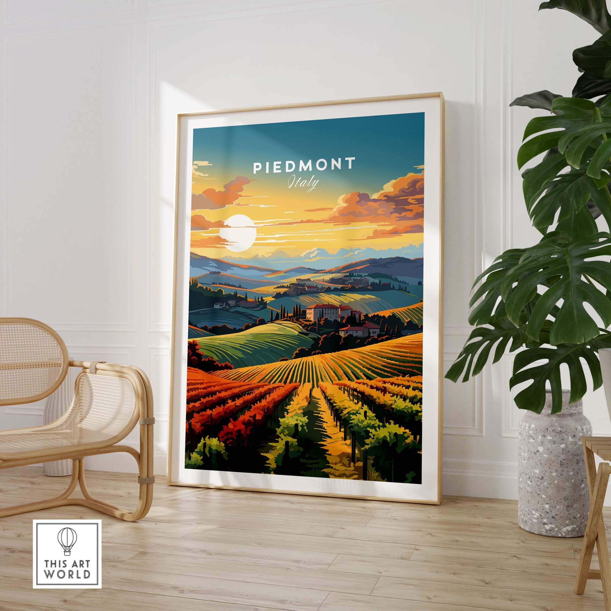 Piedmont Print Italy