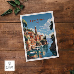 Portofino Italy Travel Poster