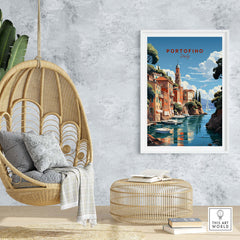 Portofino Italy Travel Poster