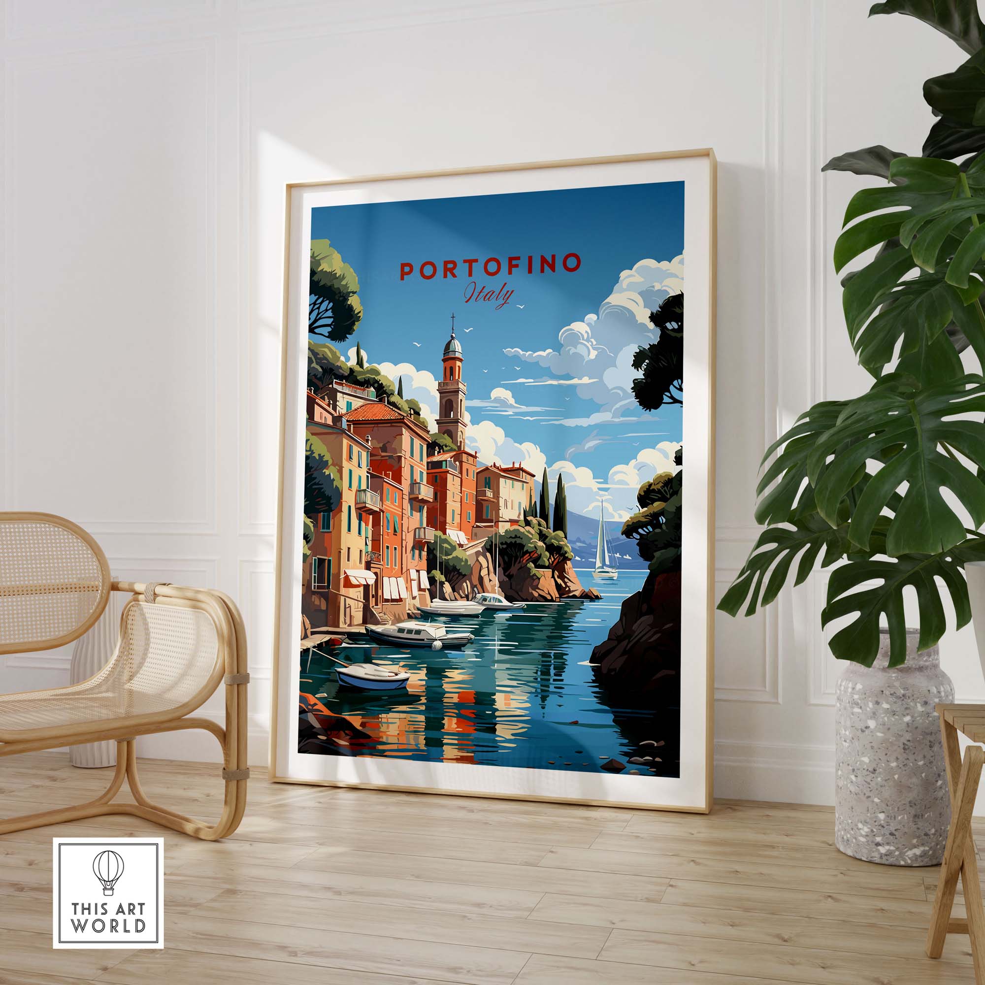 Portofino Italy Travel Poster