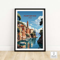 Portofino Italy Travel Poster