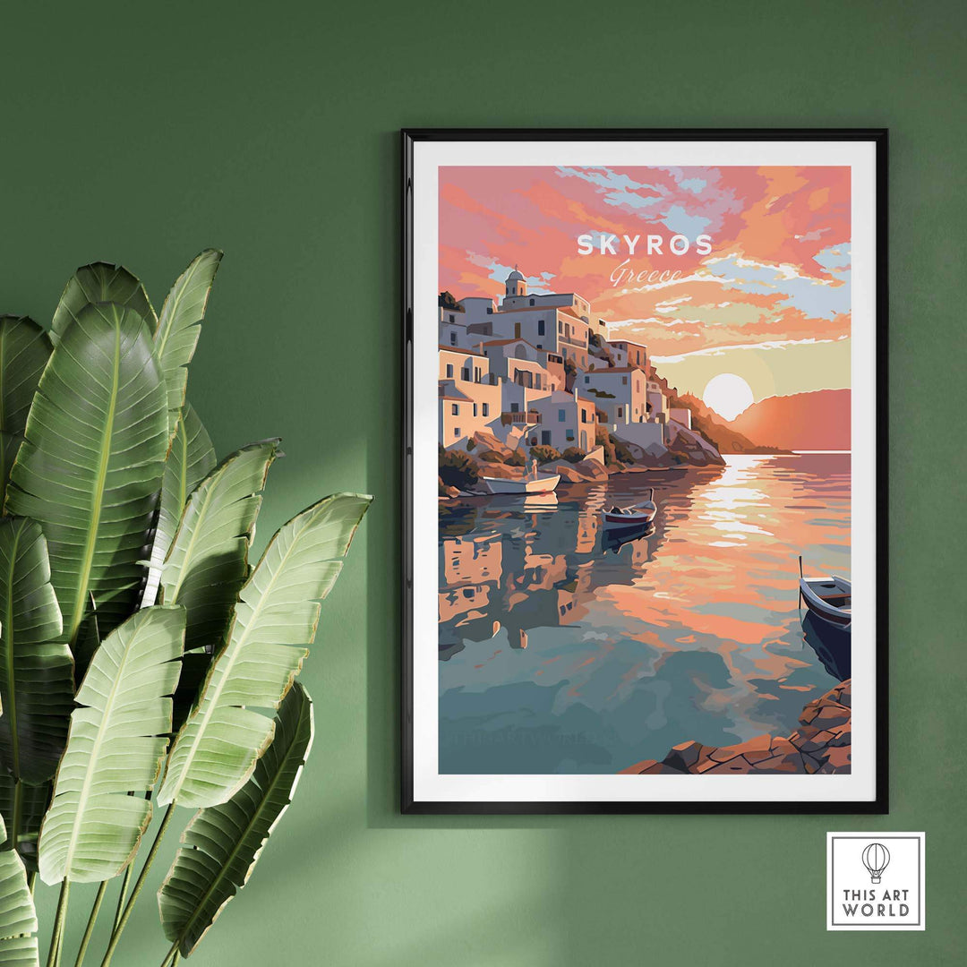 Skyros Greece Travel Poster Print