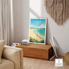 Daymer Bay Cornwall Print showcasing a serene coastal landscape, enhancing home decor with a touch of tranquility.