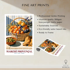 Provencal Market French Kitchen Wall Art - fine art print unframed quality details