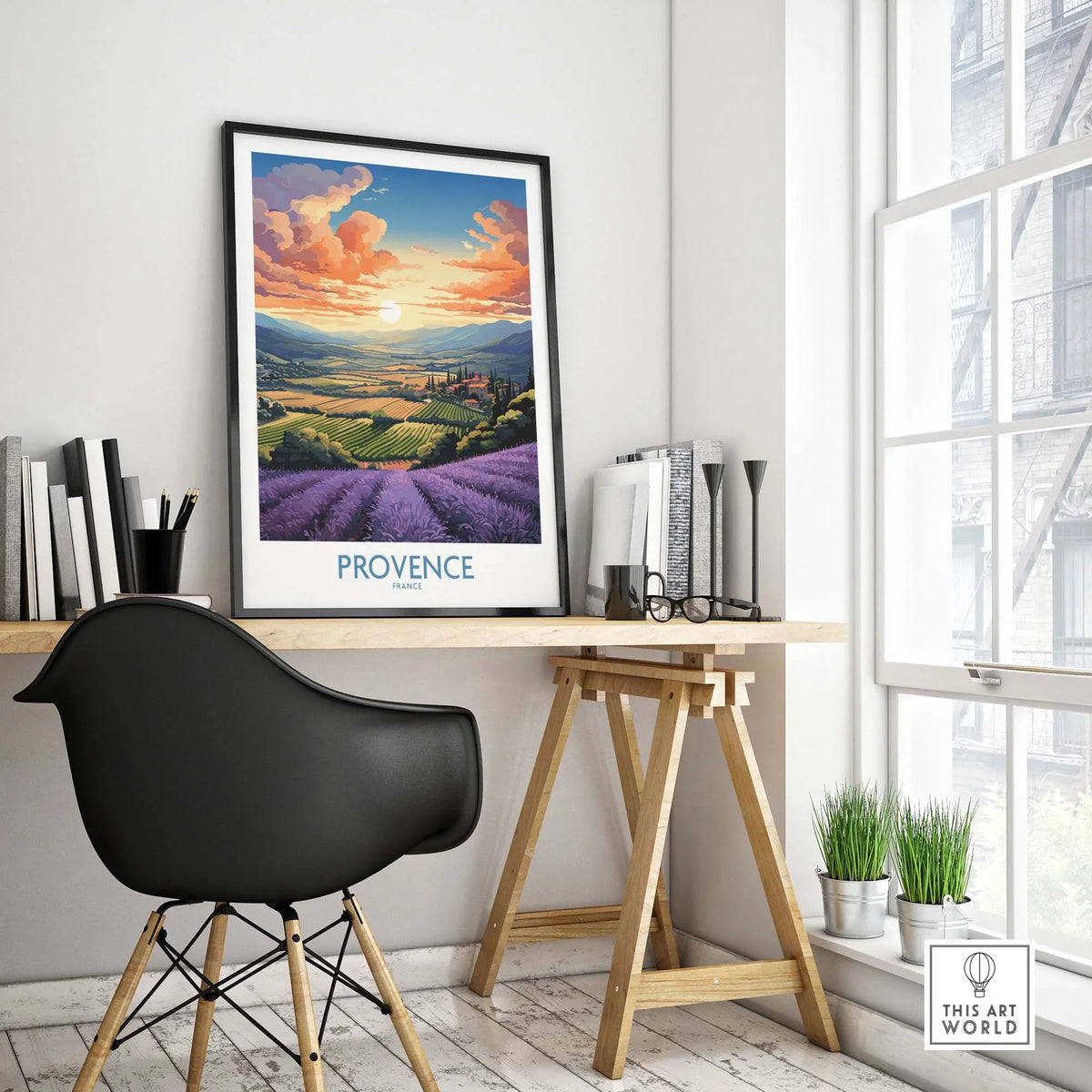 Provence France Poster - Lavender Fields & Sunsets – This Art World