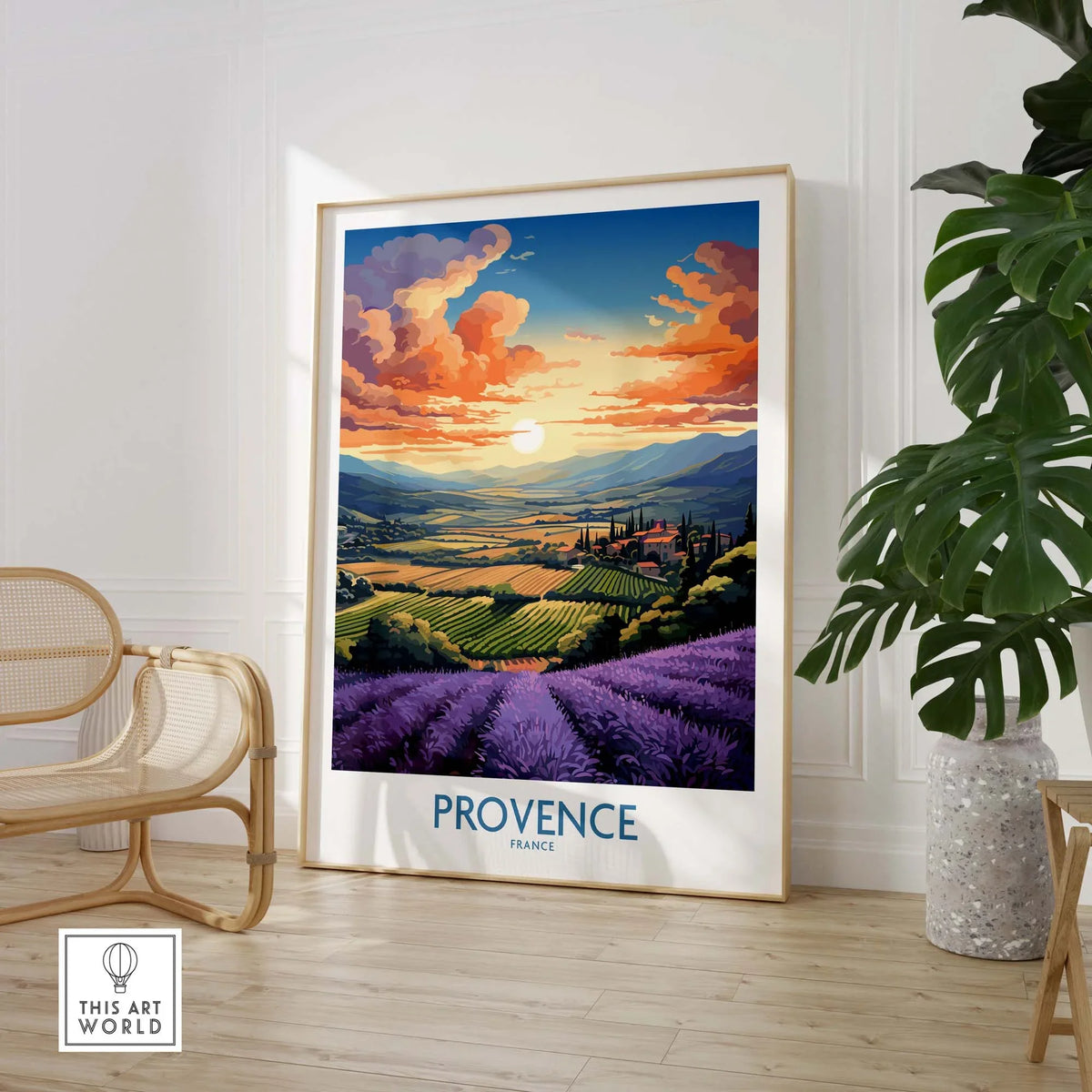 Provence France Poster - Lavender Fields & Sunsets – This Art World