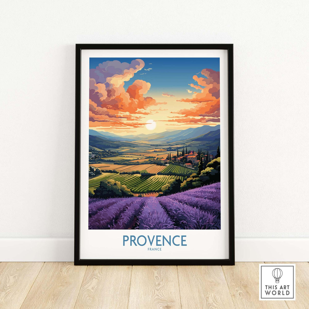 Provence France Poster - Lavender Fields & Sunsets – This Art World
