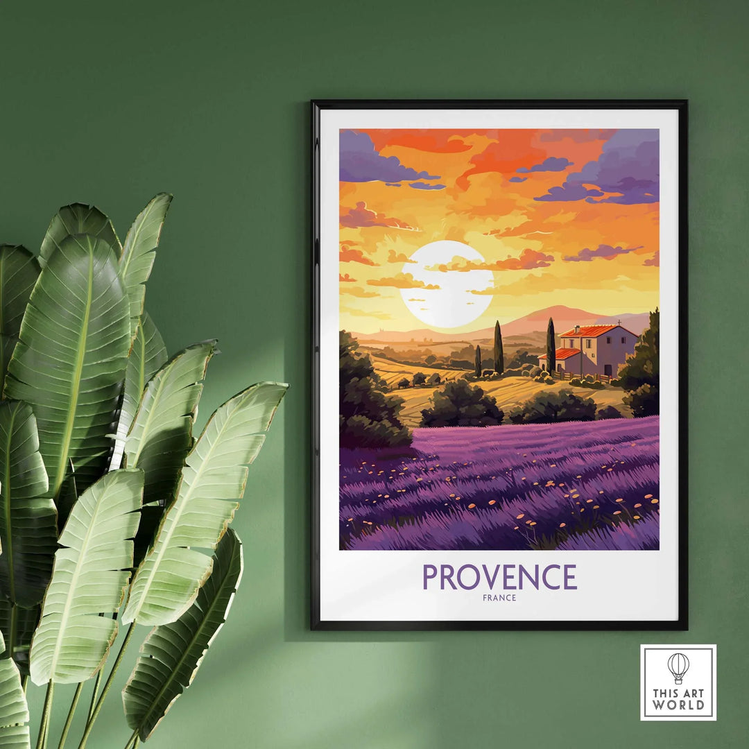 Provence Wall Art - Lavender Fields at Sunset – This Art World
