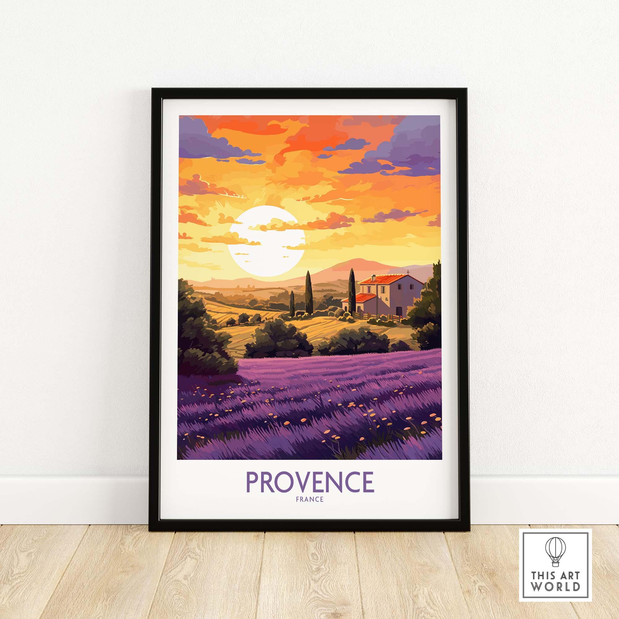 Provence Wall Art - Lavender Fields at Sunset – This Art World