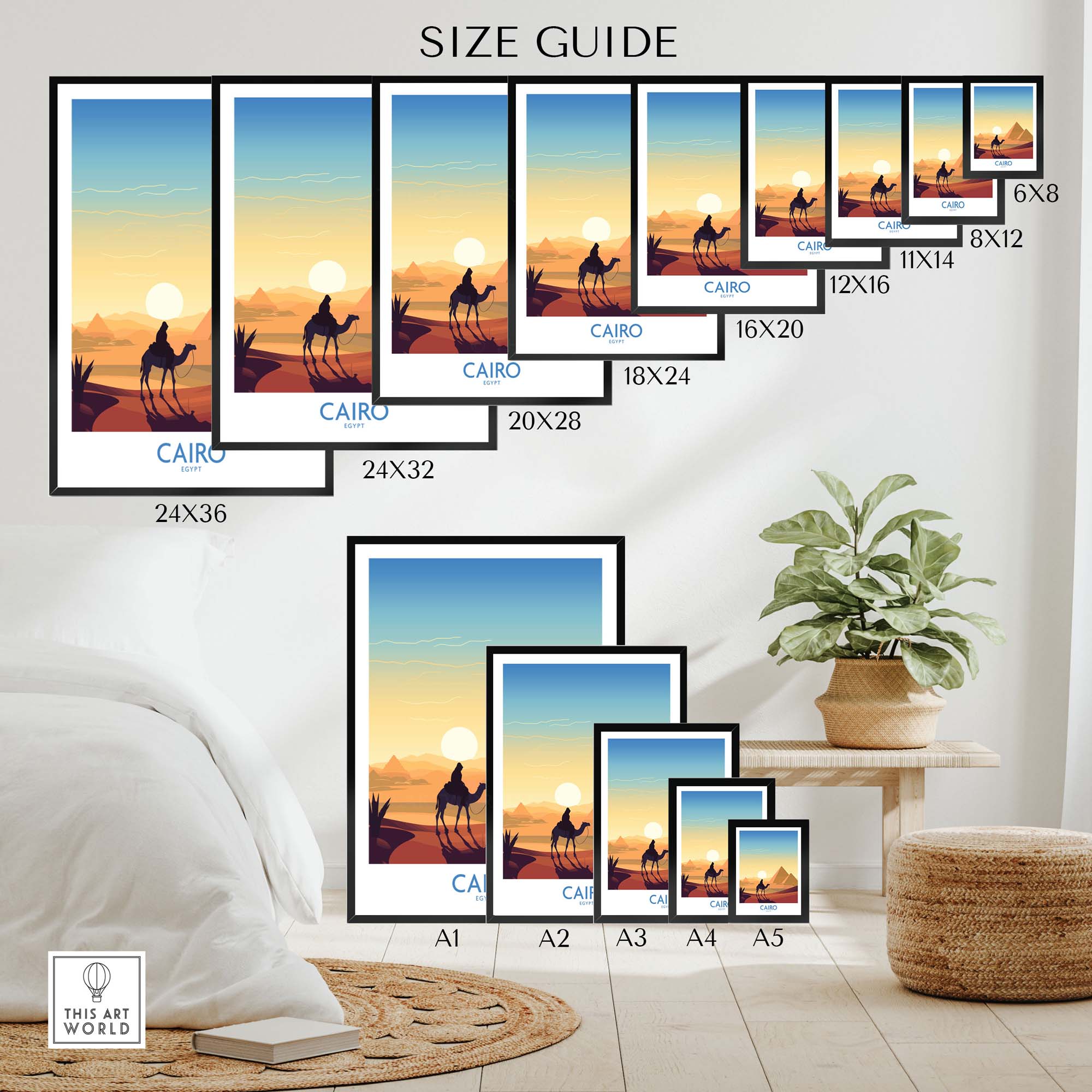 Pyramids Art Print Cairo
