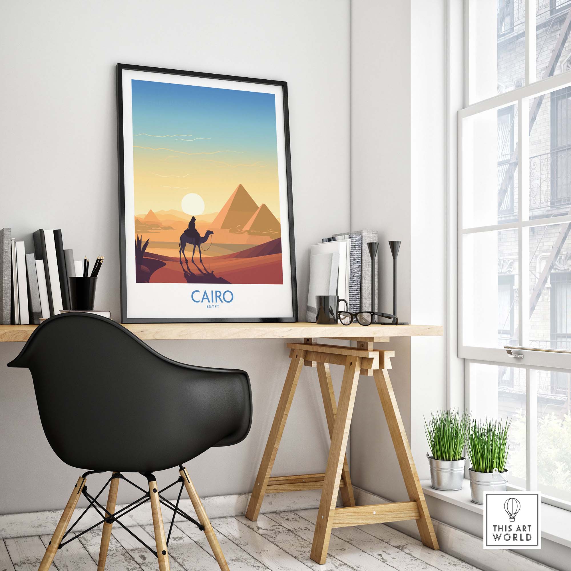 Pyramids Art Print Cairo