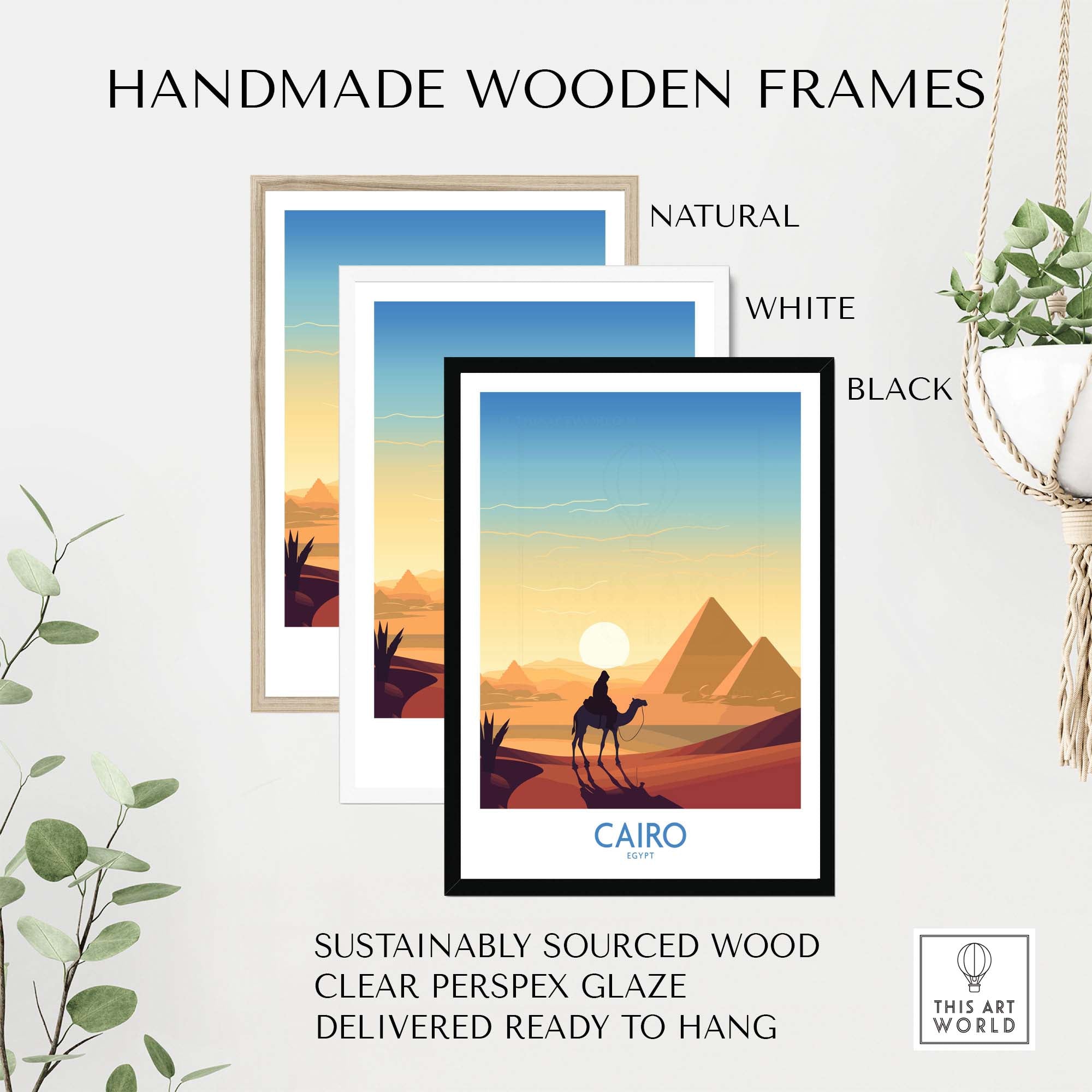 Pyramids Art Print Cairo