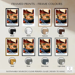 Tokyo Ramen Japanese Kitchen Wall Art - framed print colour options