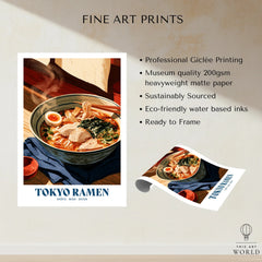 Tokyo Ramen Japanese Kitchen Wall Art - fine art print unframed quality details