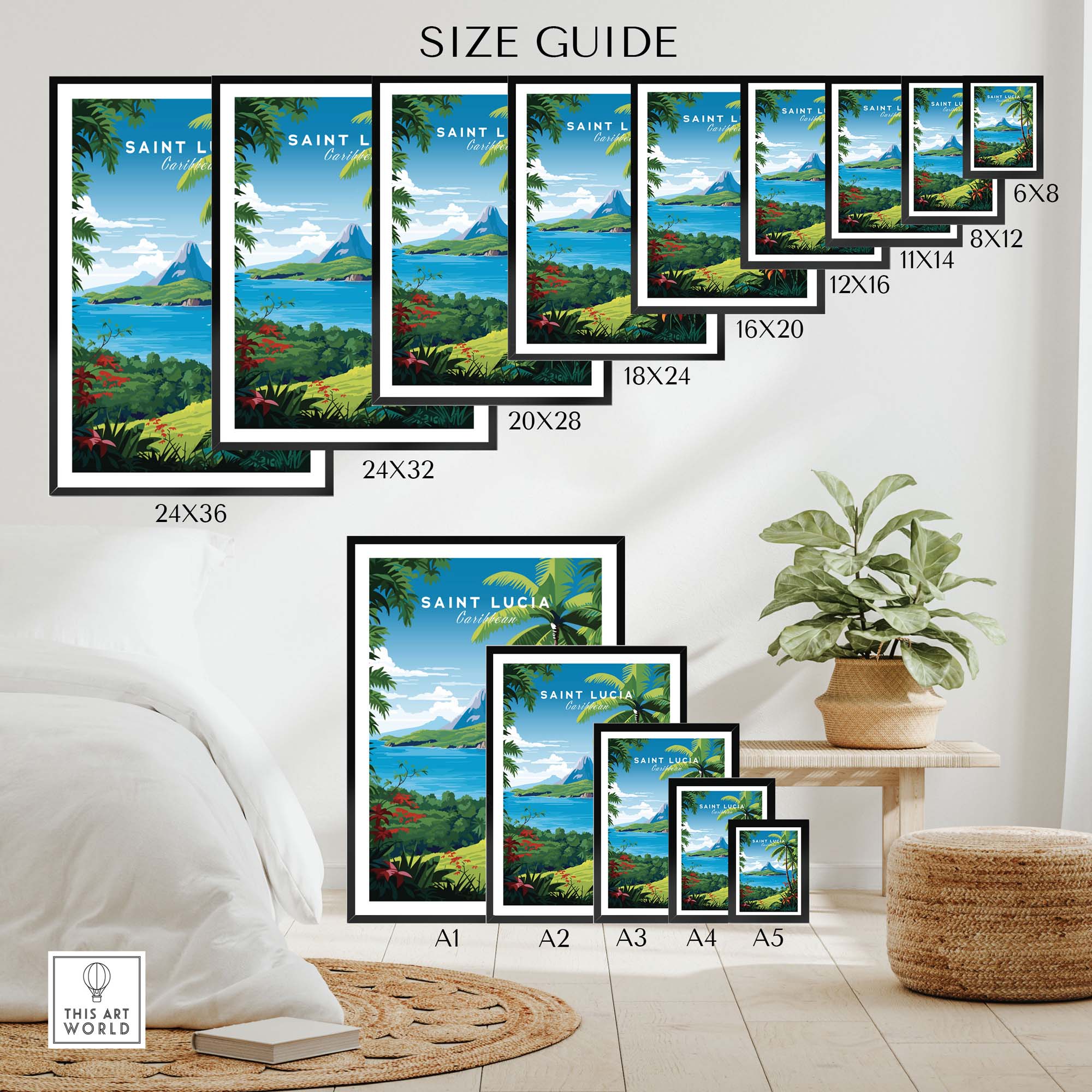 Saint Lucia Print