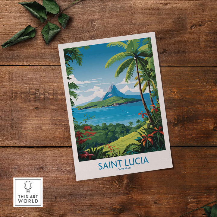 Saint Lucia Travel Poster