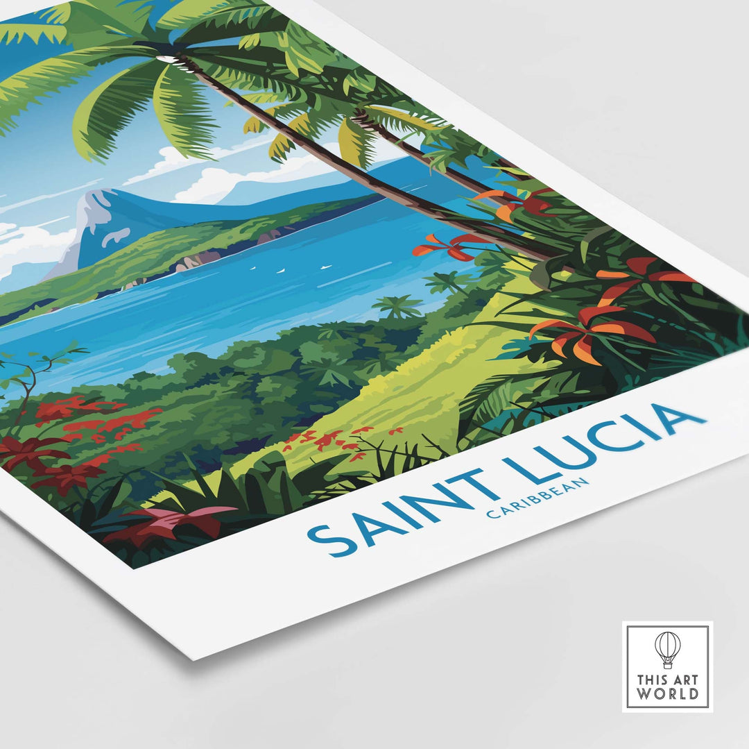 Saint Lucia Travel Poster