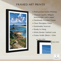 St Mary's Isles of Scilly Coast Path Travel Poster — framed print details measurements quality details