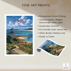 St Mary's Isles of Scilly Coast Path Travel Poster — fine art print unframed quality details