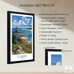 St Mary's Isles of Scilly Headland Wall Art — framed print details measurements quality details