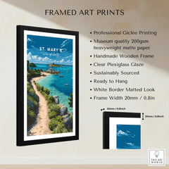 St Mary's Isles of Scilly Bay Travel Poster — framed print details measurements quality details