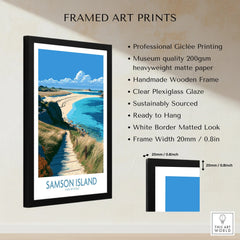 Samson Isles of Scilly Beach Wall Art — framed print details measurements quality details