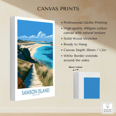 Samson Isles of Scilly Beach Wall Art — canvas print stretched cotton canvas details