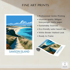 Samson Isles of Scilly Beach Wall Art — fine art print unframed quality details