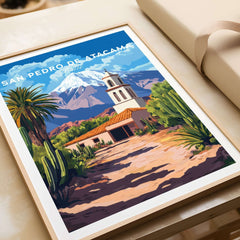 San Pedro de Atacama Chile Poster featuring vibrant landscapes and cultural elements of San Pedro de Atacama