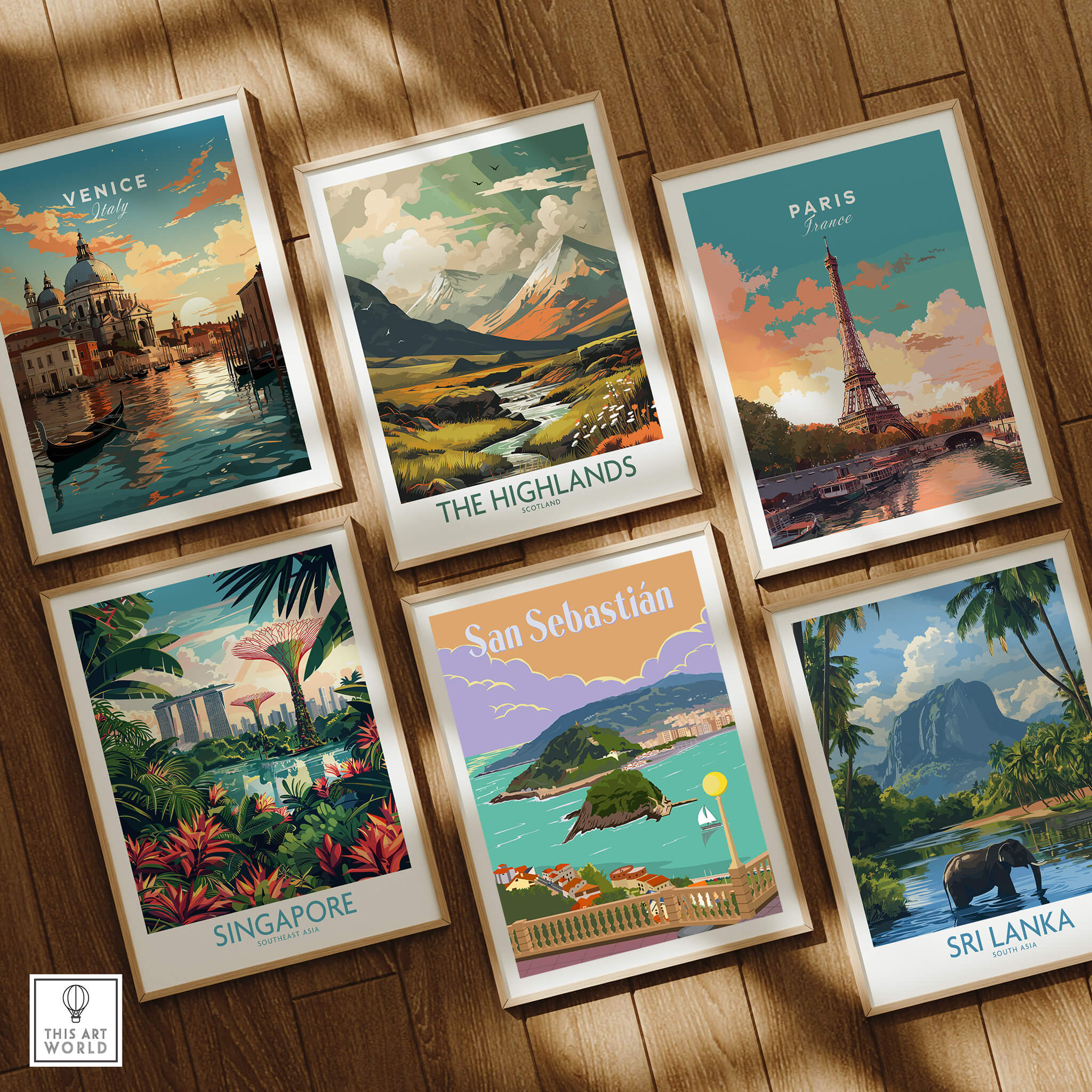 San Sebastian Spain Poster Print among other travel poster prints showcasing iconic locations.