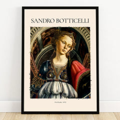 Framed Sandro Botticelli Fortitude 1470 Renaissance art print for wall decor