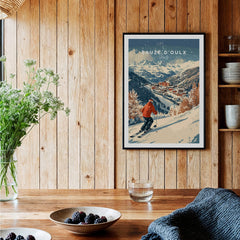 Ski Print Sauze d'Oulx Italy showcasing the stunning slopes and charming town of Sauze d'Oulx.