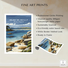 Isles of Scilly Anchorage Travel Poster — fine art print unframed quality details