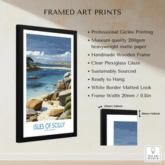 Isles of Scilly Yachts Wall Art — framed print details measurements quality details