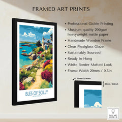 Isles of Scilly Coast Garden Wall Art — framed print details measurements quality details
