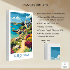 Isles of Scilly Coast Garden Wall Art — canvas print stretched cotton canvas details