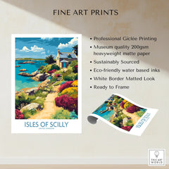 Isles of Scilly Coast Garden Wall Art — fine art print unframed quality details