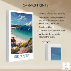 Isles of Scilly Bay Wall Art — canvas print stretched cotton canvas details