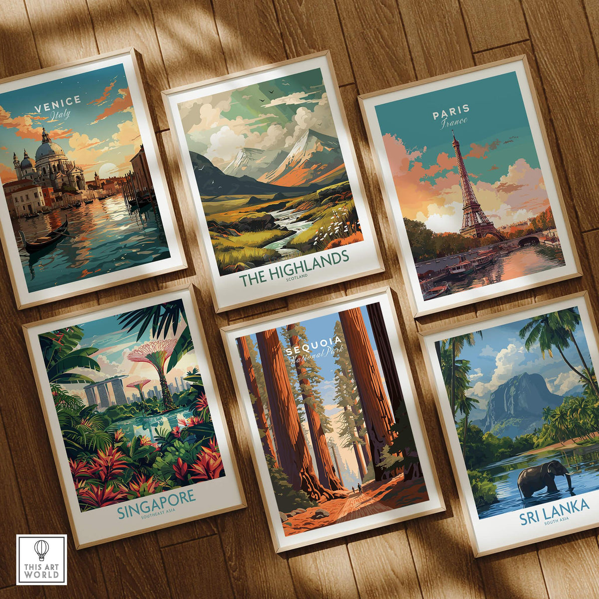 Sequoia Poster | National Park among beautiful travel art prints featuring various destinations.