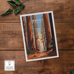 Sequoia Poster | National Park showcasing the scenic beauty of towering trees and serene nature.
