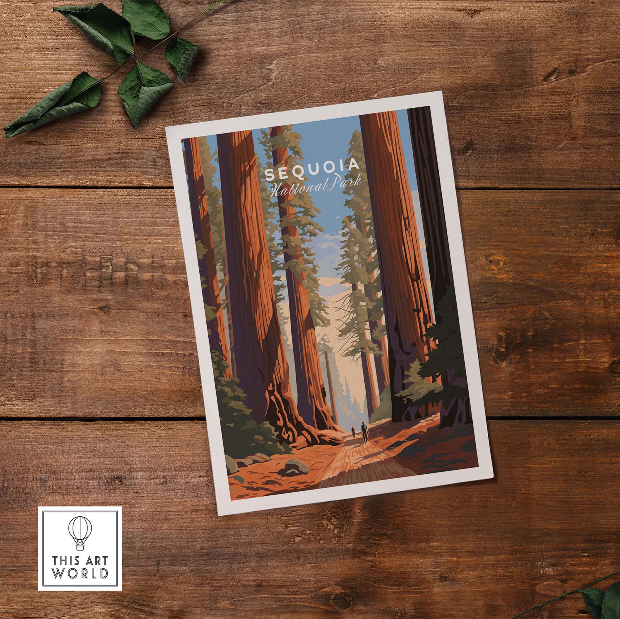 Sequoia Poster | National Park showcasing the scenic beauty of towering trees and serene nature.