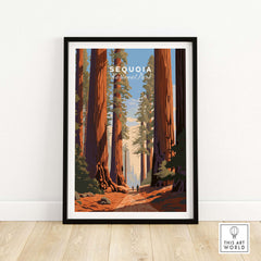 Sequoia Poster | National Park featuring majestic trees and serene landscapes, perfect for nature lovers.