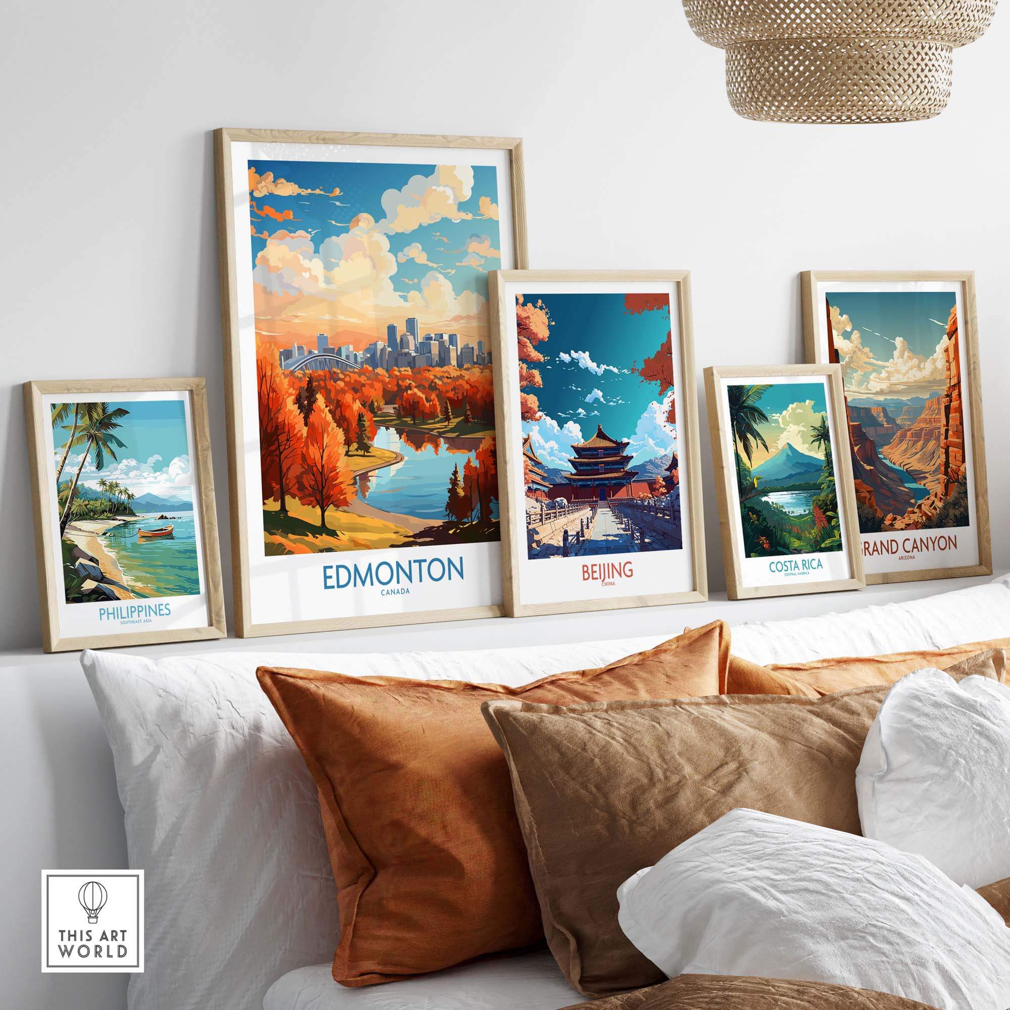 Edmonton Wall Art Print showing the Edmonton Skyline in Autumn - Exclusive to ThisArtWorld