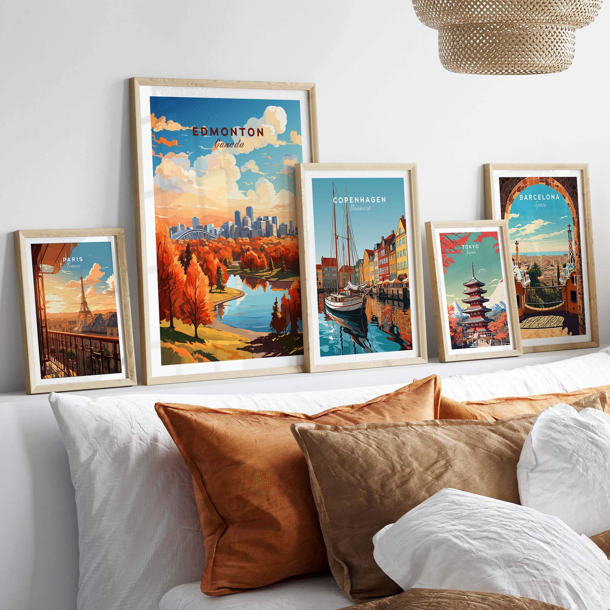 Edmonton Poster showing the Edmonton Skyline in Autumn - Exclusive to ThisArtWorld